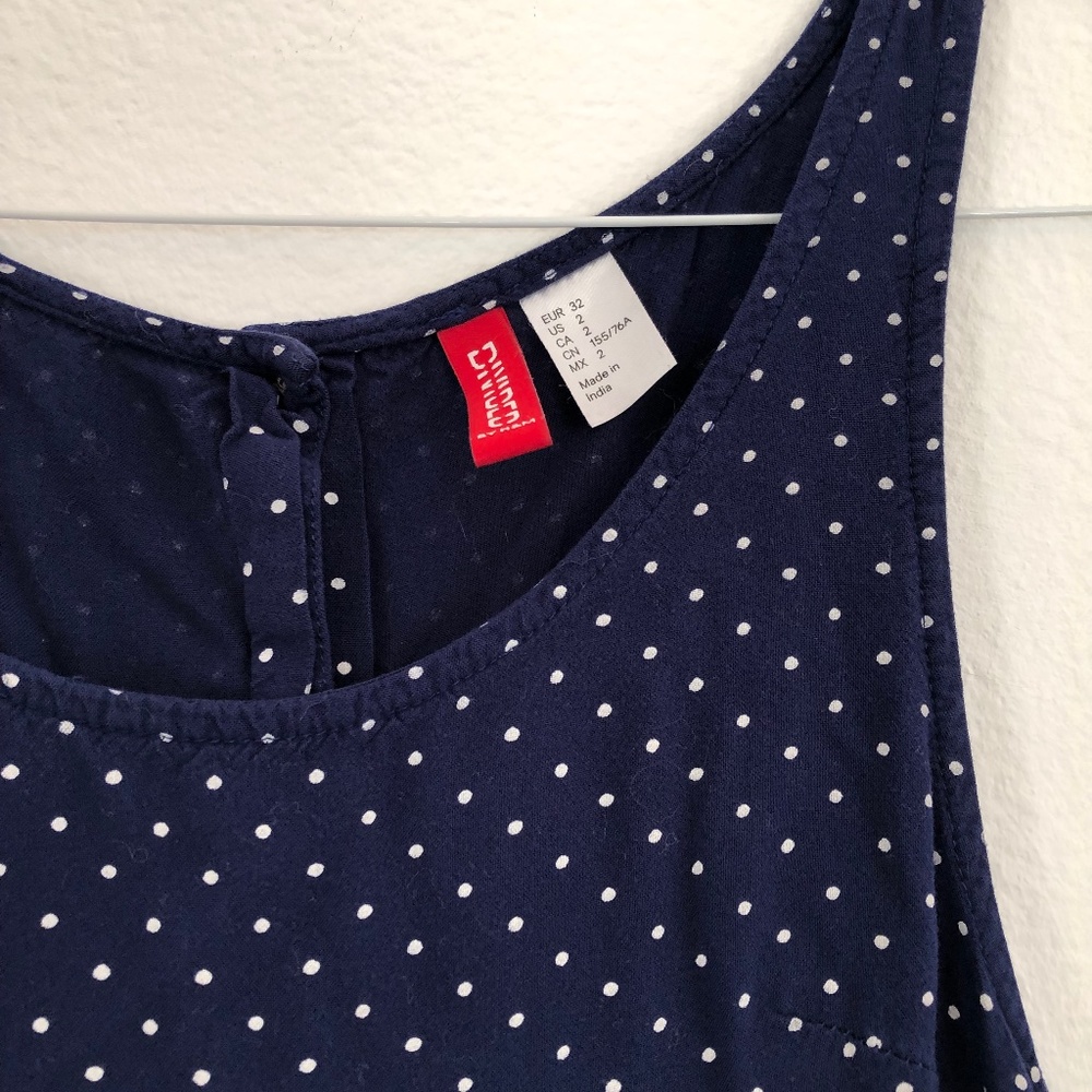 Blue poles dot dress